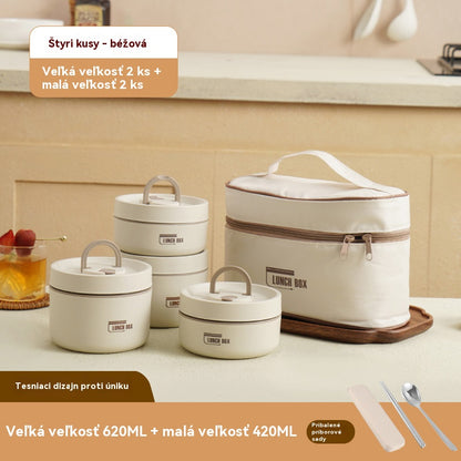 Termoska z nehrdzavejúcej ocele 304, viacvrstvová prenosná desiata, možno vložiť do mikrovlnnej rúry