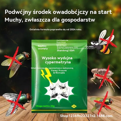 Specjalnie zaprojektowane do zabijania komarów i much na farmach, jedno opakowanie zabija pchły/szarańcze/karaluchy/muchy/komary!