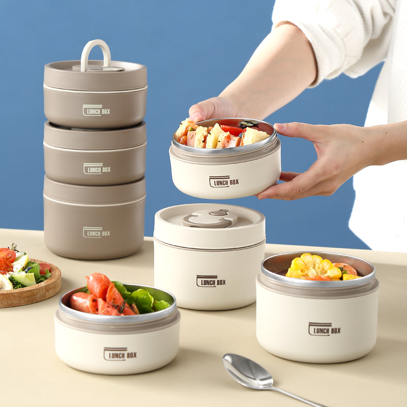 Termoska z nehrdzavejúcej ocele 304, viacvrstvová prenosná desiata, možno vložiť do mikrovlnnej rúry