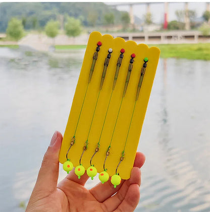 🎣🐟Zestaw żyłek anty-dennych, haczyk wędkarski z pływającymi koralikami