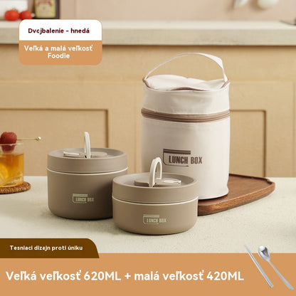 Termoska z nehrdzavejúcej ocele 304, viacvrstvová prenosná desiata, možno vložiť do mikrovlnnej rúry