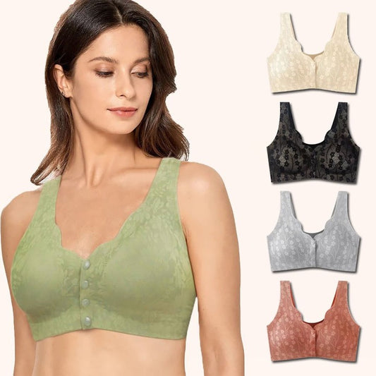 [40-100KG] Dámska čipkovaná podprsenka s bezdrôtovým otváraním vpredu
